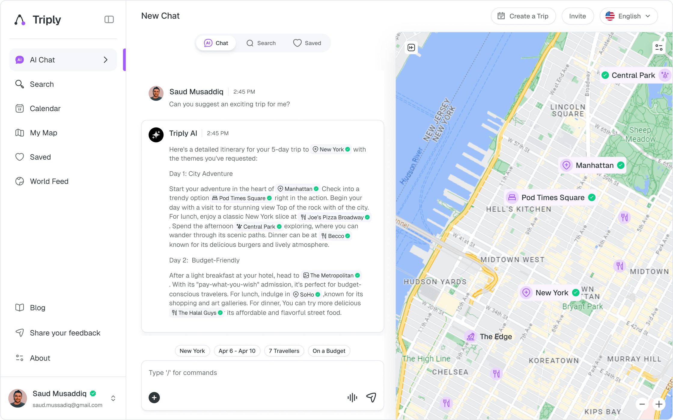 Three panes on desktop, and the map never leaves: shell desktop